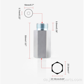 50 mm Abstandshalter für Sauerstoffsensor, M18 * 1,5-Gewinde universal